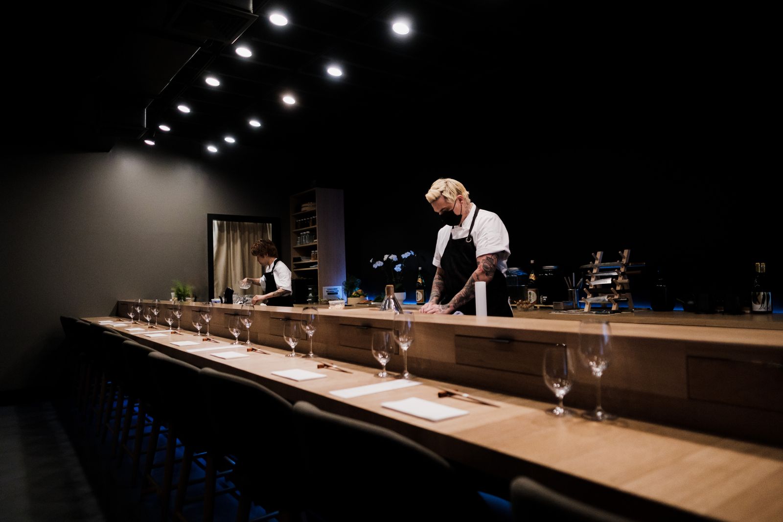 Japanese restaurant interior seating
